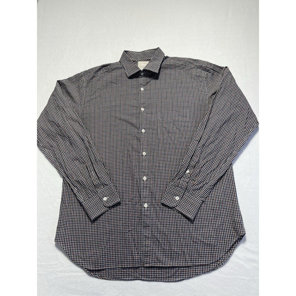 Billy Reid Men's Plaid Long Sleeve Button-Up Shirt Standard Cut, Size XL